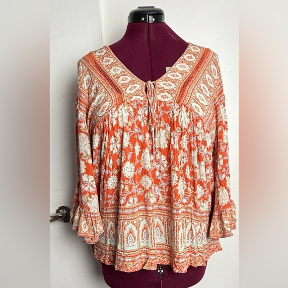 Free People Moonlight Dance Tunic Coral Combo - Picture 10 of 10